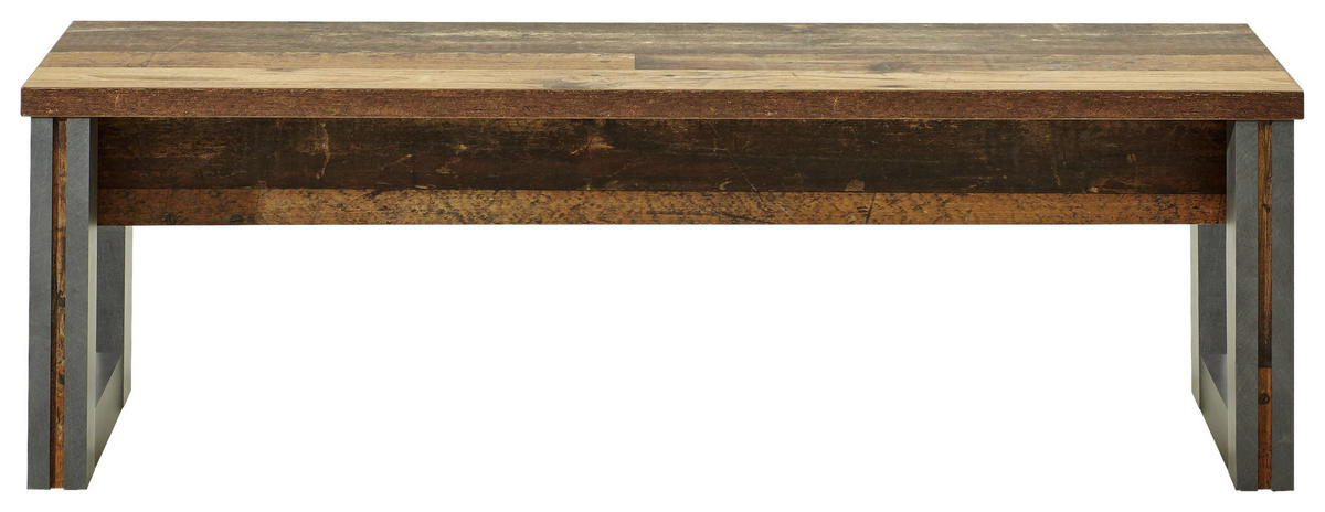 SITZBANK 140/44/35 cm Grau, Pinienfarben  - Grau/Pinienfarben, KONVENTIONELL (140/44/35cm) - Hom`in