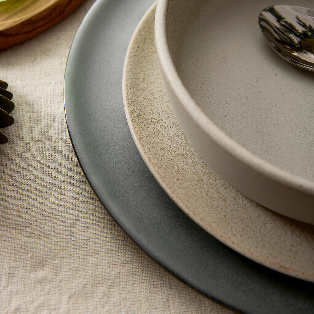 SPEISETELLERSET RAW 6-teilig  - Beige, Basics, Keramik (23cm) - Aida