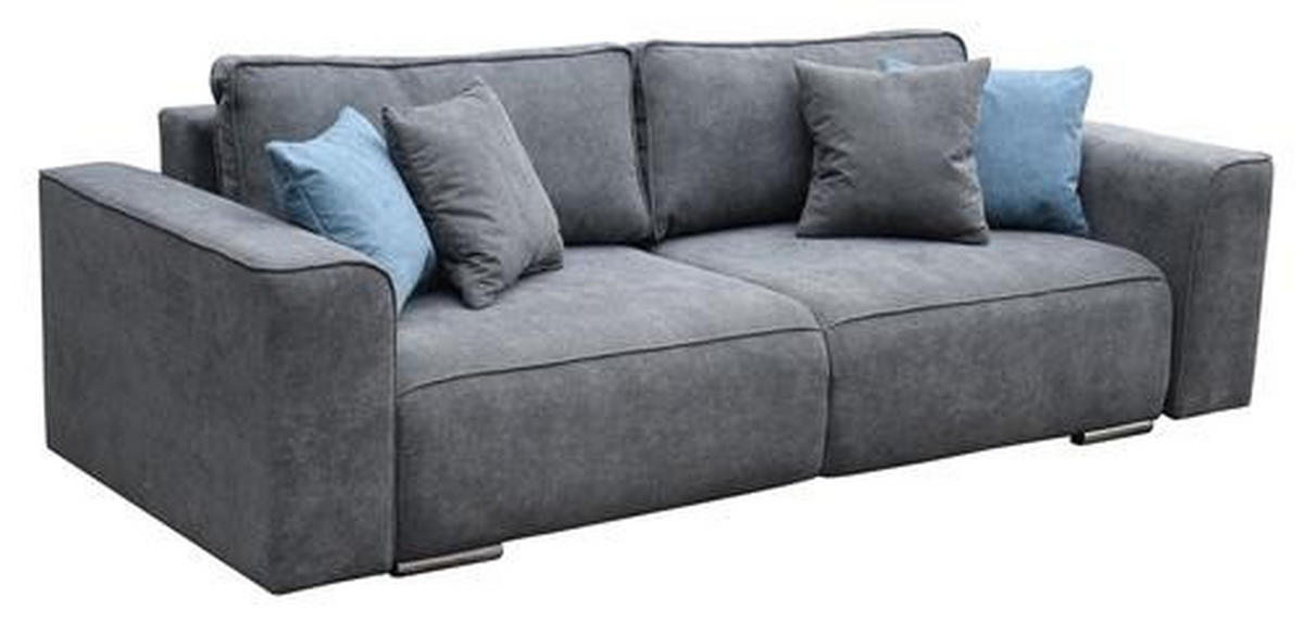 TROSED siva  - siva/boja nikla, Moderno, tekstil (252/85/107cm) - Hom`in