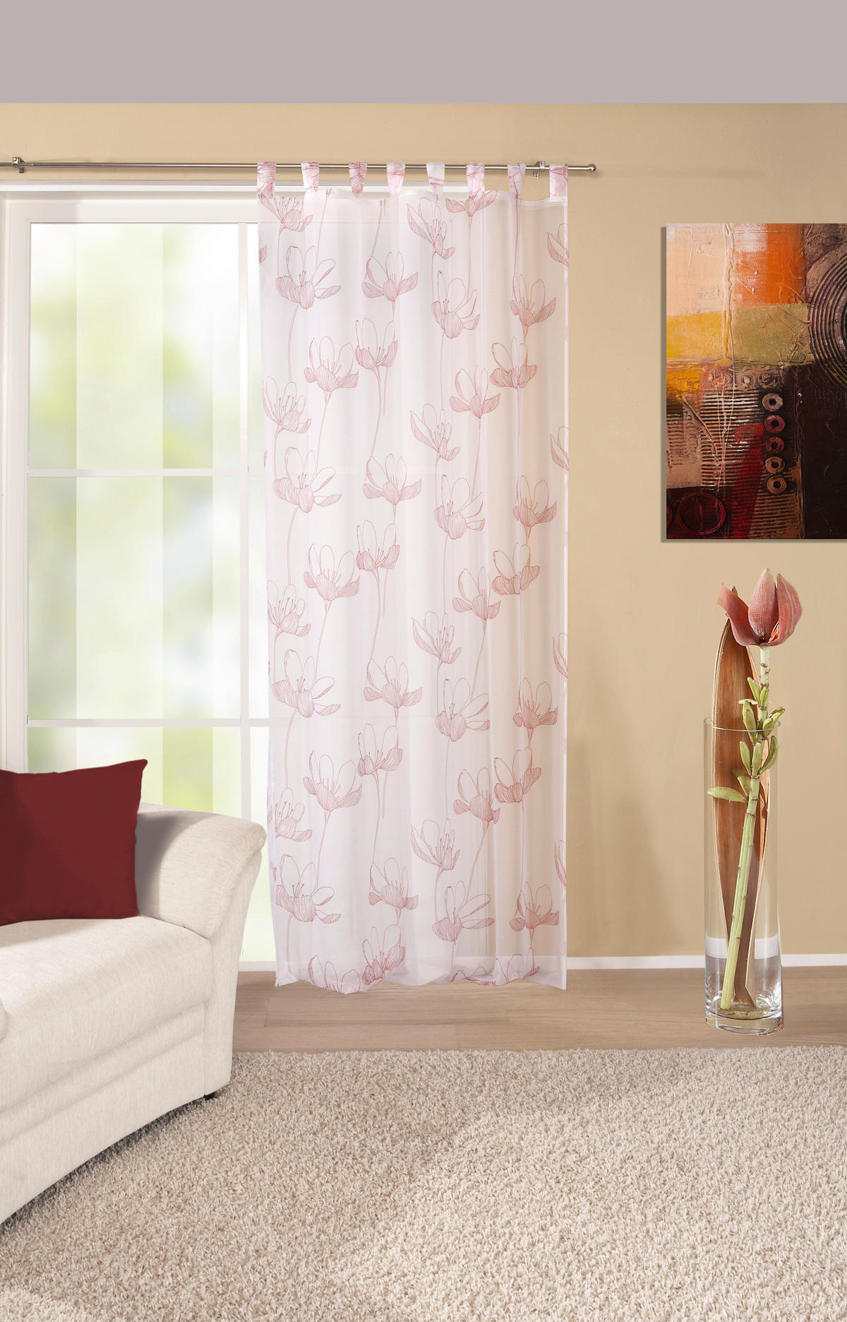 ÖSENVORHANG transparent  - Weiß, KONVENTIONELL, Textil (140/245cm) - Esposa