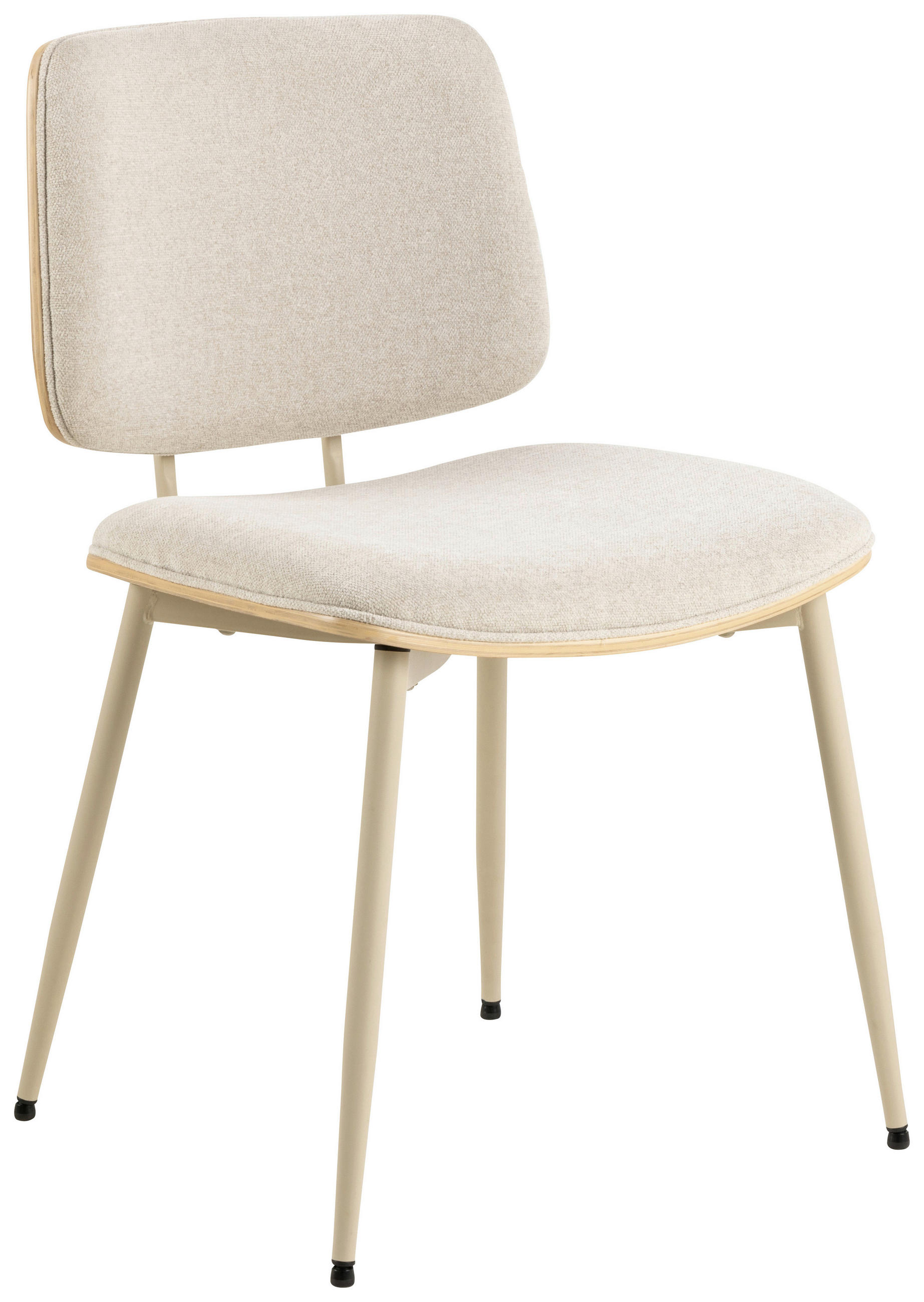 STUHL  in Stahl Struktur  - Beige/Naturfarben, Trend, Holzwerkstoff/Textil (51,5/82,5/53cm) - MID.YOU