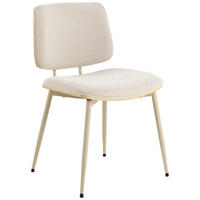 STOL stål struktur  - beige/naturfärgad, Trend, metall/trämaterial (51,5/82,5/53cm) - MID.YOU