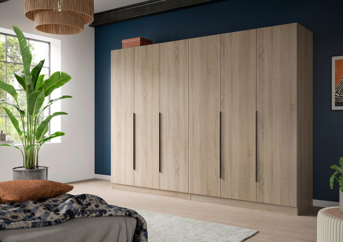 DREHTÜRENSCHRANK  in Sonoma Eiche  - Sonoma Eiche, MODERN, Holzwerkstoff (240/181/52cm) - MID.YOU