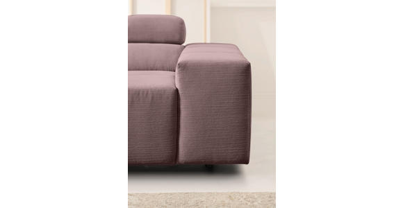 ECKSOFA  in Feincord Altrosa  215/319 cm  - Schwarz/Altrosa, Design, Kunststoff/Textil (215/319cm) - Hom`in