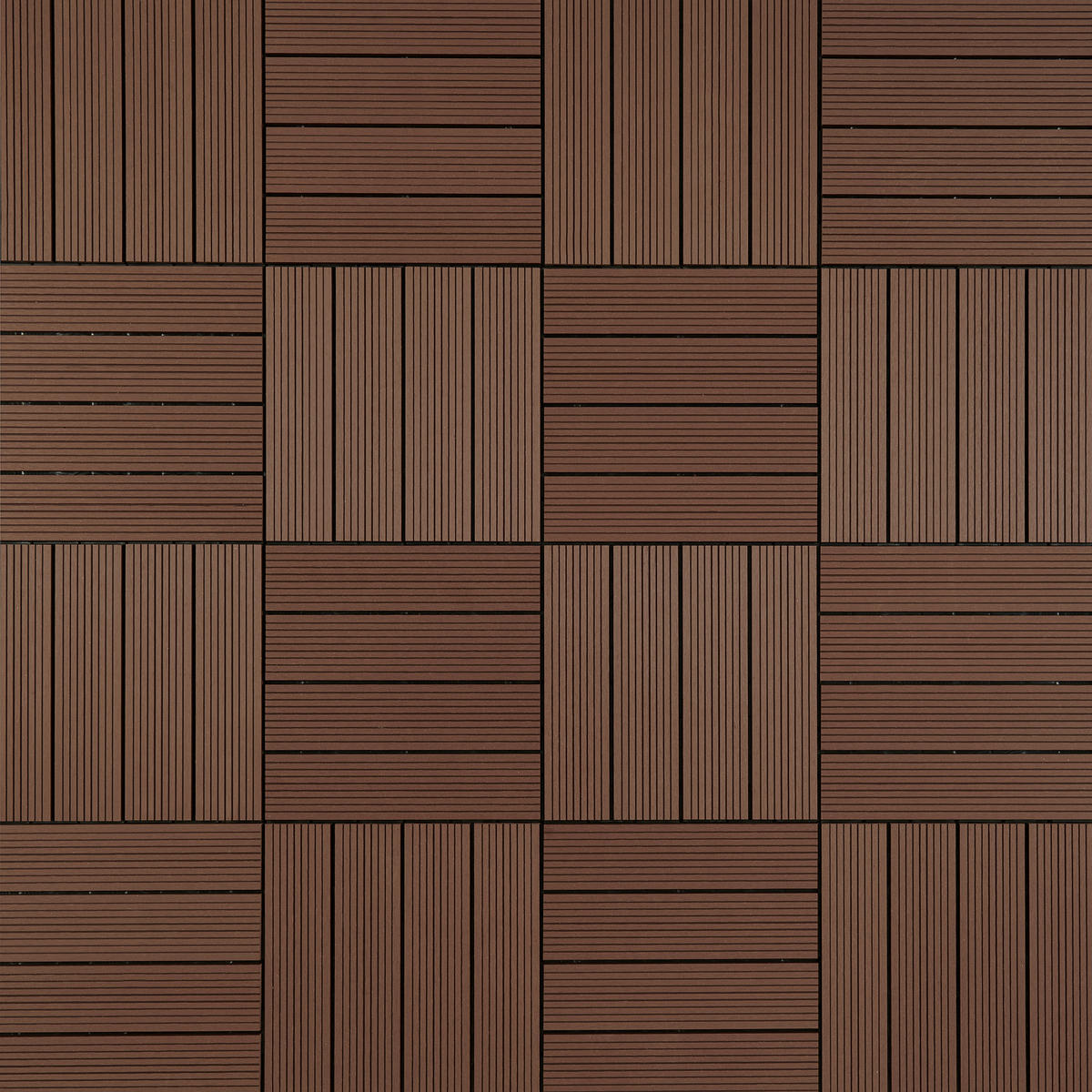 TERRASSENFLIESE Dunkelbraun 11 Stück  - Dunkelbraun, Basics, Kunststoff (30/30/2cm) - Ambia Garden