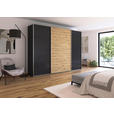SCHWEBETÜRENSCHRANK  in Grau, Eiche Artisan  - Alufarben/Eiche Artisan, KONVENTIONELL, Holzwerkstoff/Metall (315/229/62cm) - Xora