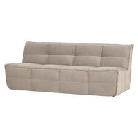 3-SITZER-SOFA Cluster Samt Taupe  - Taupe/Schwarz, MODERN, Kunststoff/Textil (204/81/91cm) - Livetastic
