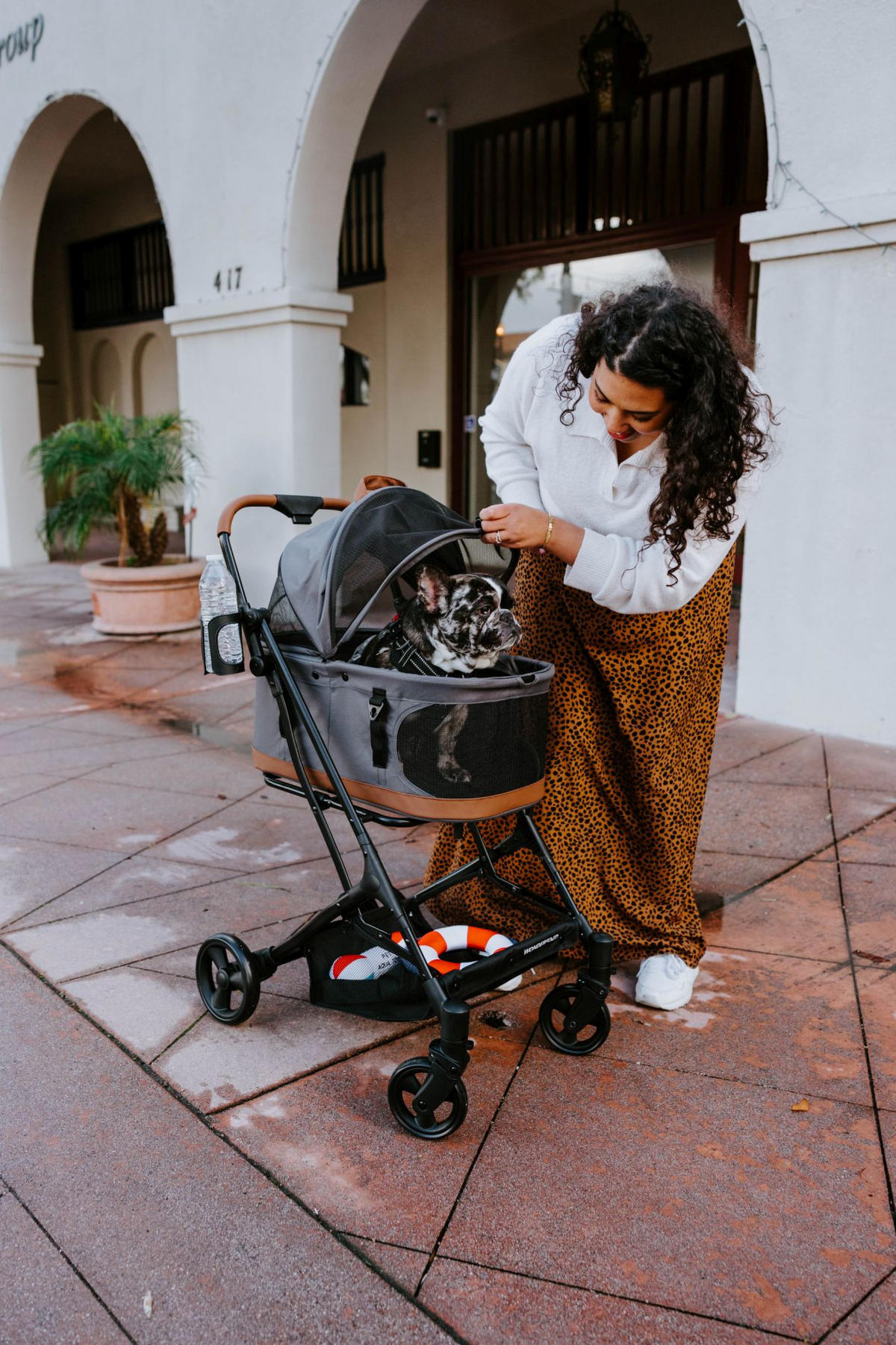 HUNDEBUGGY P2 Pet Stroller  - Schwarz/Grau, Basics, Textil/Metall (68/44/100cm) - WONDERFOLD