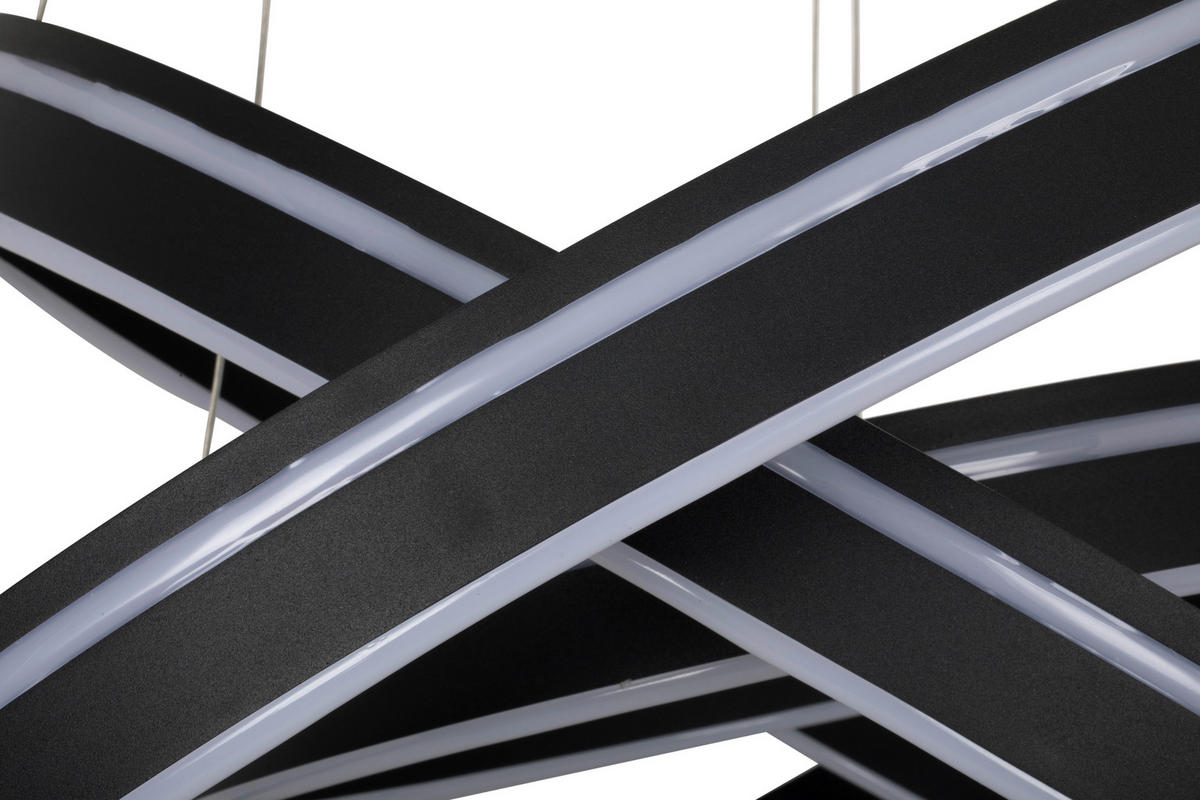ZÁVĚSNÉ LED SVÍTIDLO, 80/200 cm  - bílá/černá, Design, plast (80/200cm) - Dieter Knoll