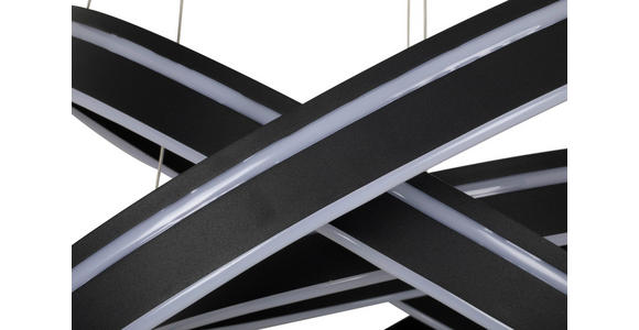 LED-HÄNGELEUCHTE 80/200 cm - Schwarz/Weiß, Design, Kunststoff (80/200cm) - Dieter Knoll