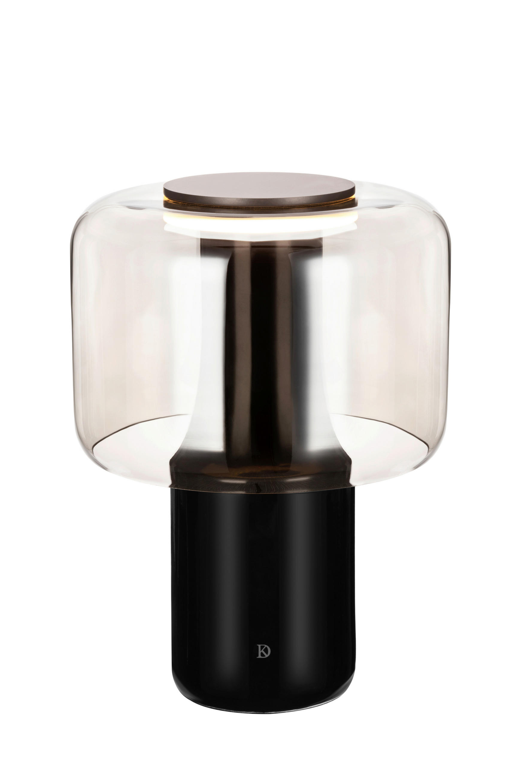 LED ASZTALI LÁMPA - fekete, Design, Üveg/fém (28/38,4cm) - Dieter Knoll
