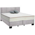 BOXSPRINGBETT 160/200 cm  in Grau  - Schwarz/Grau, Design, Kunststoff/Textil (160/200cm) - Hom`in