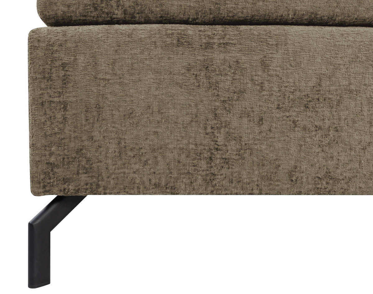 BOXSPRINGBETT 160/200 cm  in Schlammfarben  - Schlammfarben/Schwarz, Design, Textil/Metall (160/200cm) - Esposa