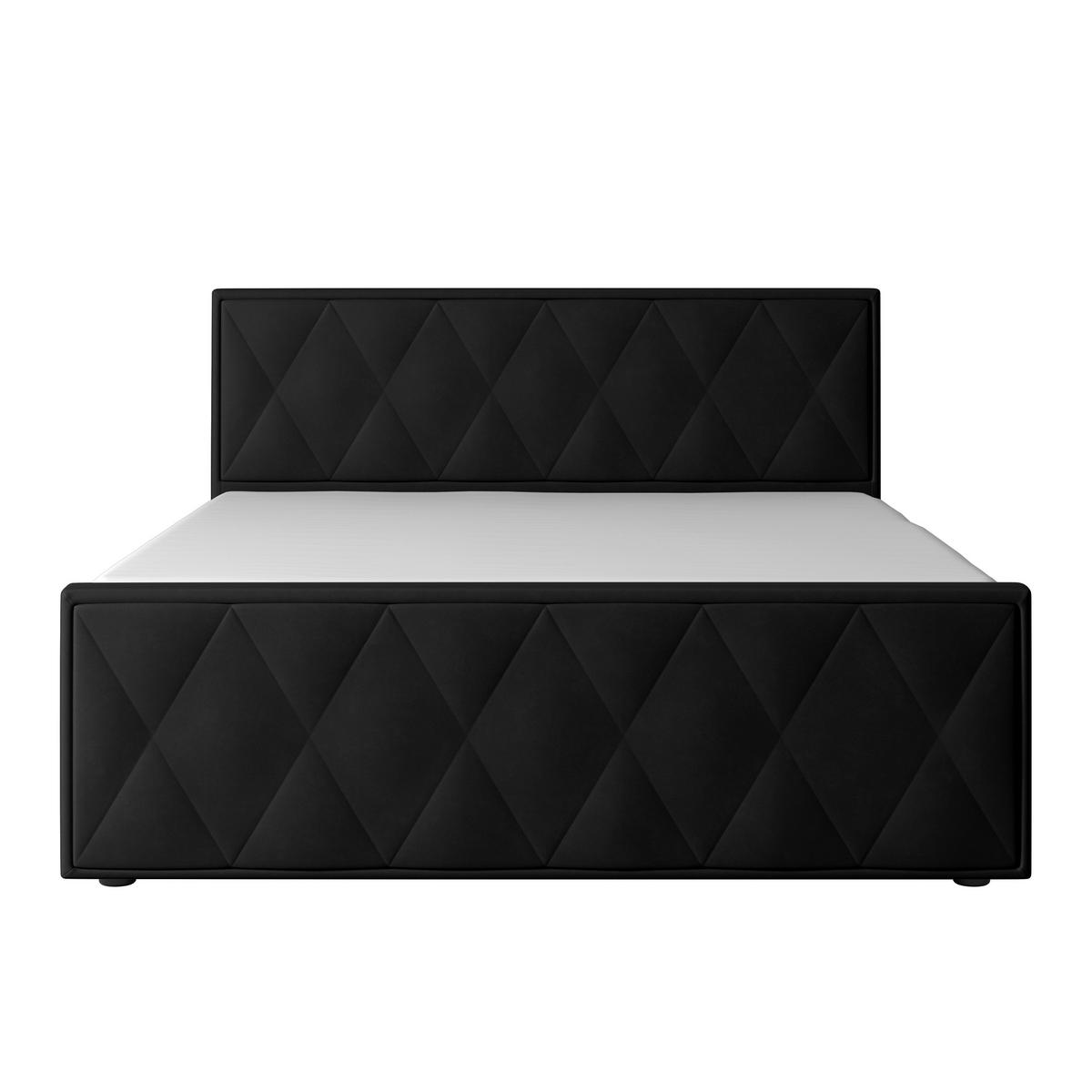 BOXSPRINGBETT 180/200 cm  in Schwarz  - Schwarz, MODERN, Holzwerkstoff/Kunststoff (180/200cm) - MID.YOU
