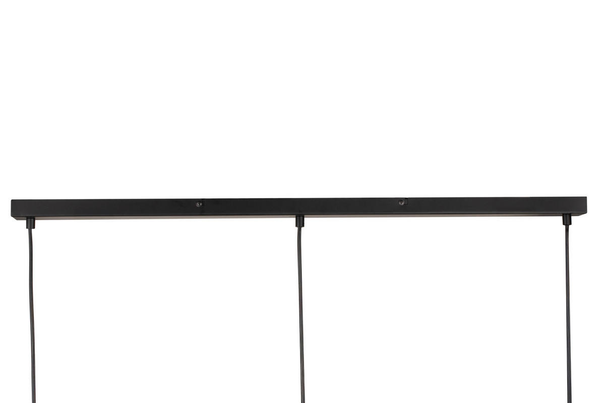 LED-HÄNGELEUCHTE Mila 103/23/150 cm   - Schwarz, Design, Glas/Metall (103/23/150cm) - Novel