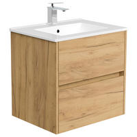 WASCHTISCHKOMBI  - Eichefarben/Weiß, MODERN, Keramik/Holzwerkstoff (61,5/58,5/46,5cm) - MID.YOU