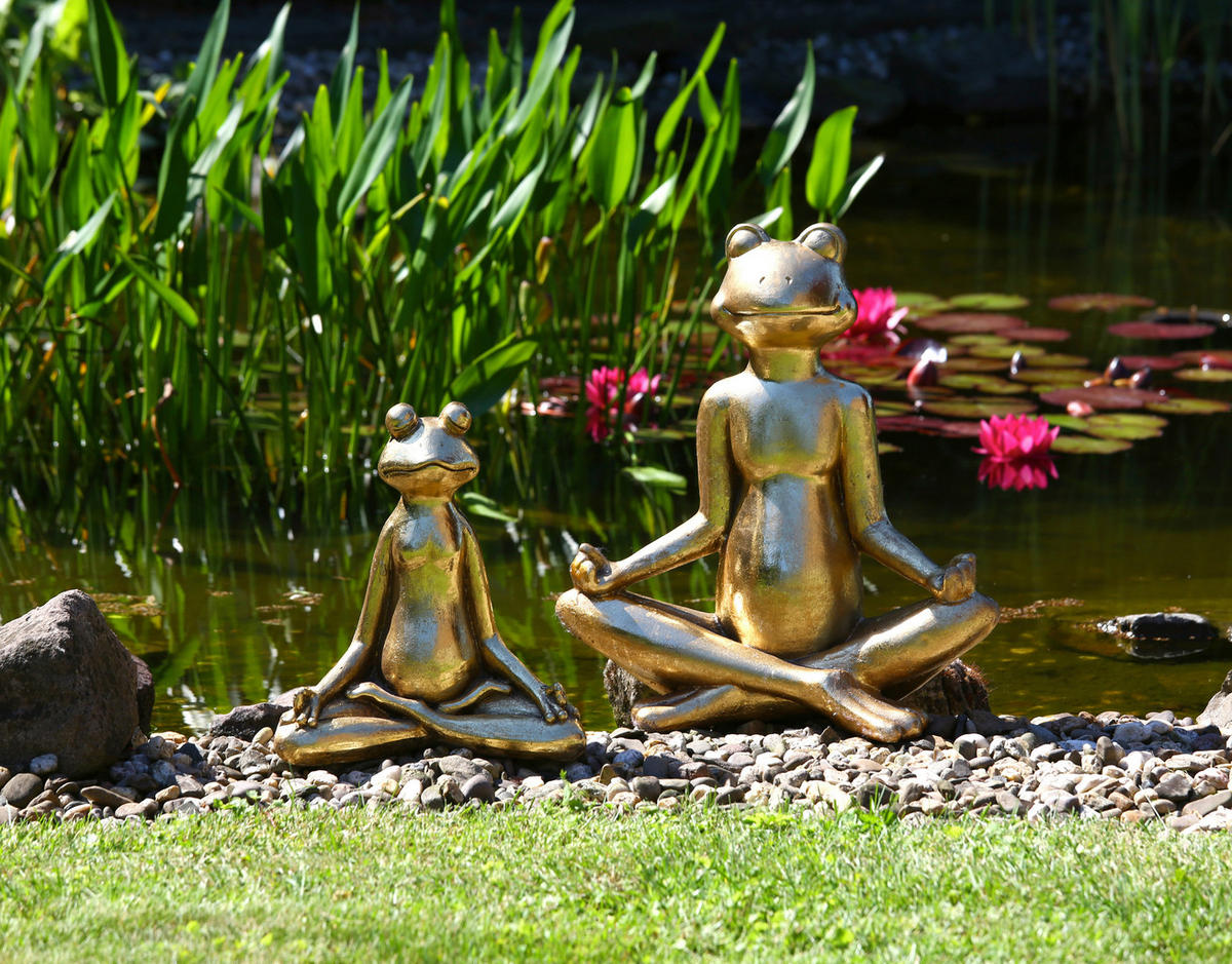 SKULPTUR - Goldfarben, Basics, Stein (31/34/16cm)