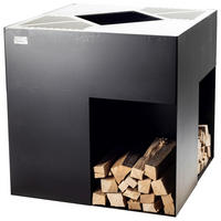 FEUERSTELLE  - Schwarz, Design, Metall (75/75/75cm) - Nouvel