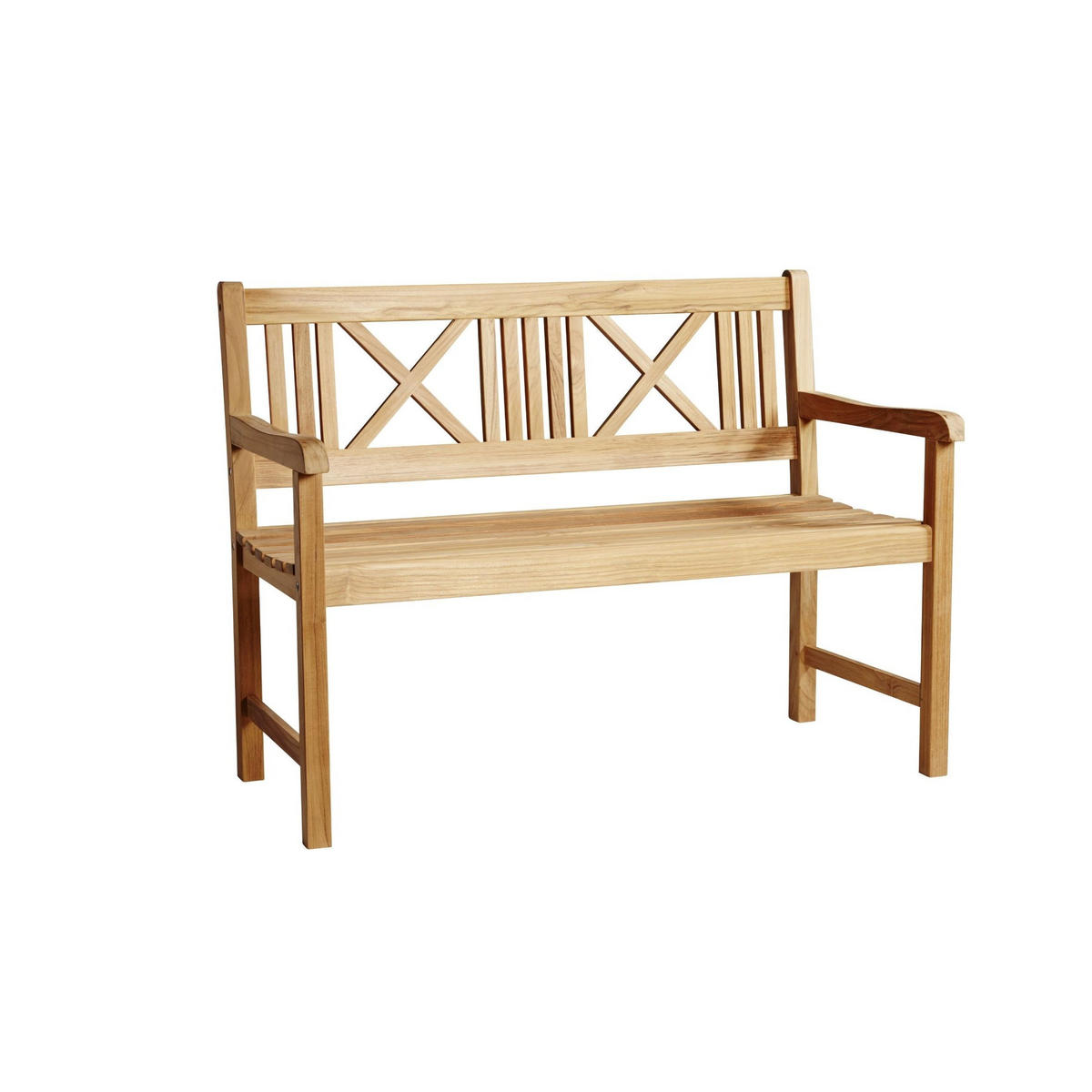 GARTENBANK 58/89/120 cm Teakholz   - Naturfarben/Teakfarben, Natur, Holz (58/89/120cm) - Gardenson