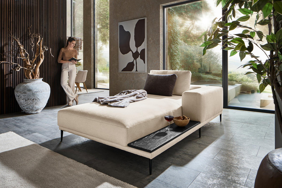 LIEGE Leinwand Naturfarben  - Schwarz/Naturfarben, Design, Textil/Metall (141/85/225cm) - Belluti