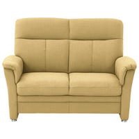 2-SITZER-SOFA Flachgewebe Gelb  - Gelb/Alufarben, Konventionell, Textil/Metall (142/100/89cm) - Beldomo Comfort