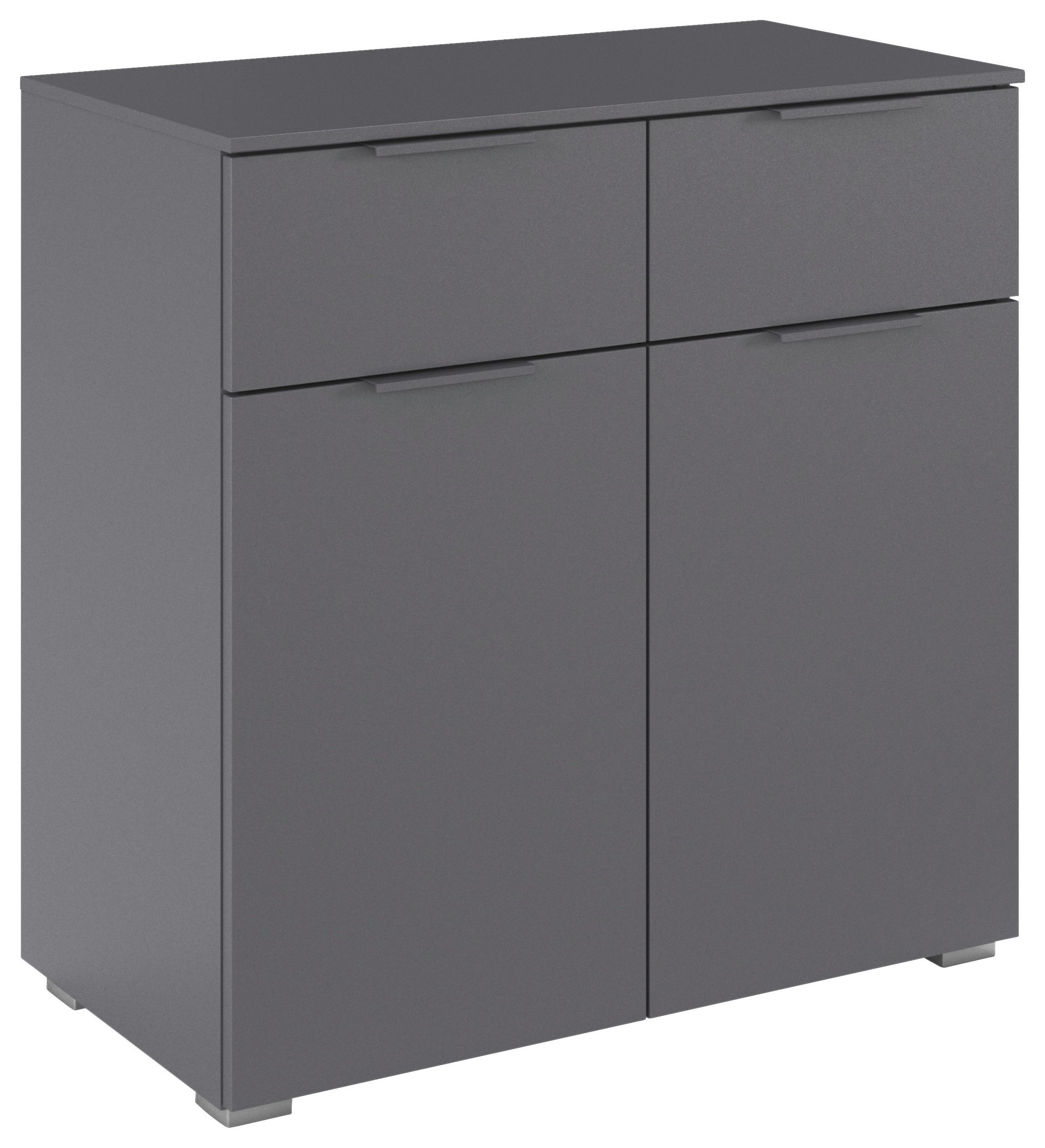 BYRÅ 80/81/42 cm  - aluminiumfärg/grå, Modern, trämaterial (80/81/42cm) - Rauch Möbel