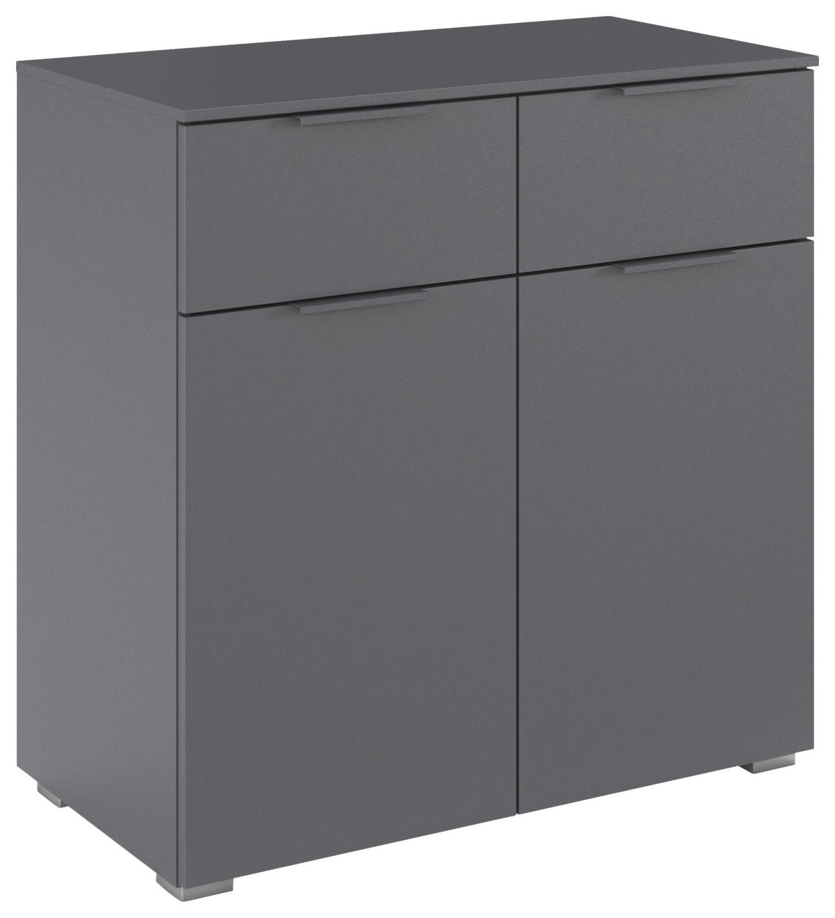 BYRÅ 80/81/42 cm  - aluminiumfärg/grå, Modern, trämaterial (80/81/42cm) - Rauch Möbel