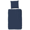 BETTWÄSCHE Uni Dark Blue Satin 135/200 cm  - Dunkelblau, Basics, Textil (135/200cm)