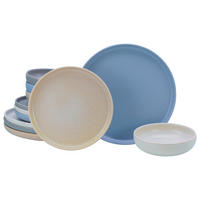 SERVIS Uno Nordic 12 delar  - sandfärgad/ljusblå, Basics, keramik - Creatable