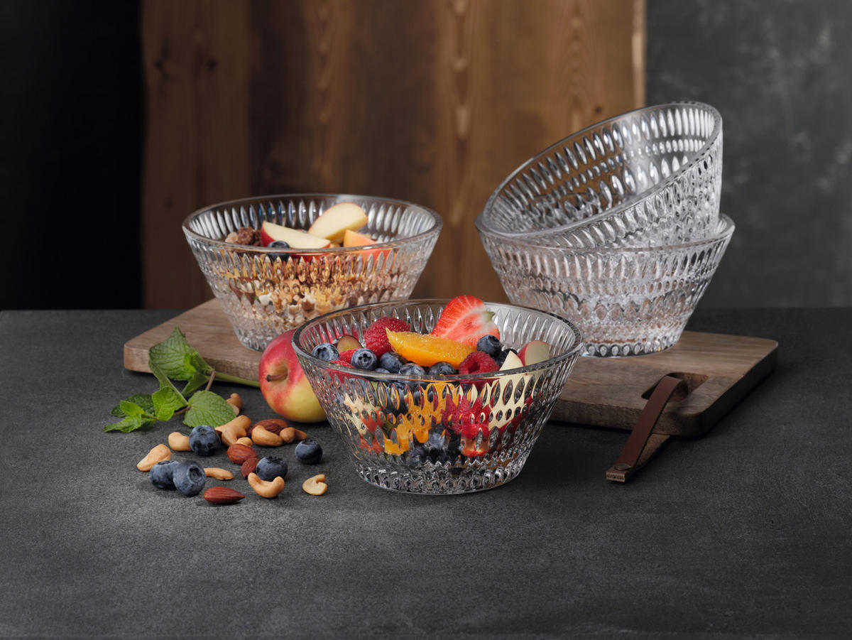 SERVIERSCHALENSET ETHNO   - Basics, Glas (16,5/7,7/16,5cm) - Nachtmann