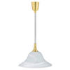 HÄNGELEUCHTE 38,5/130 cm    - Weiss/Messingfarben, Basics, Glas/Metall (38,5/130cm) - Trio Leuchten