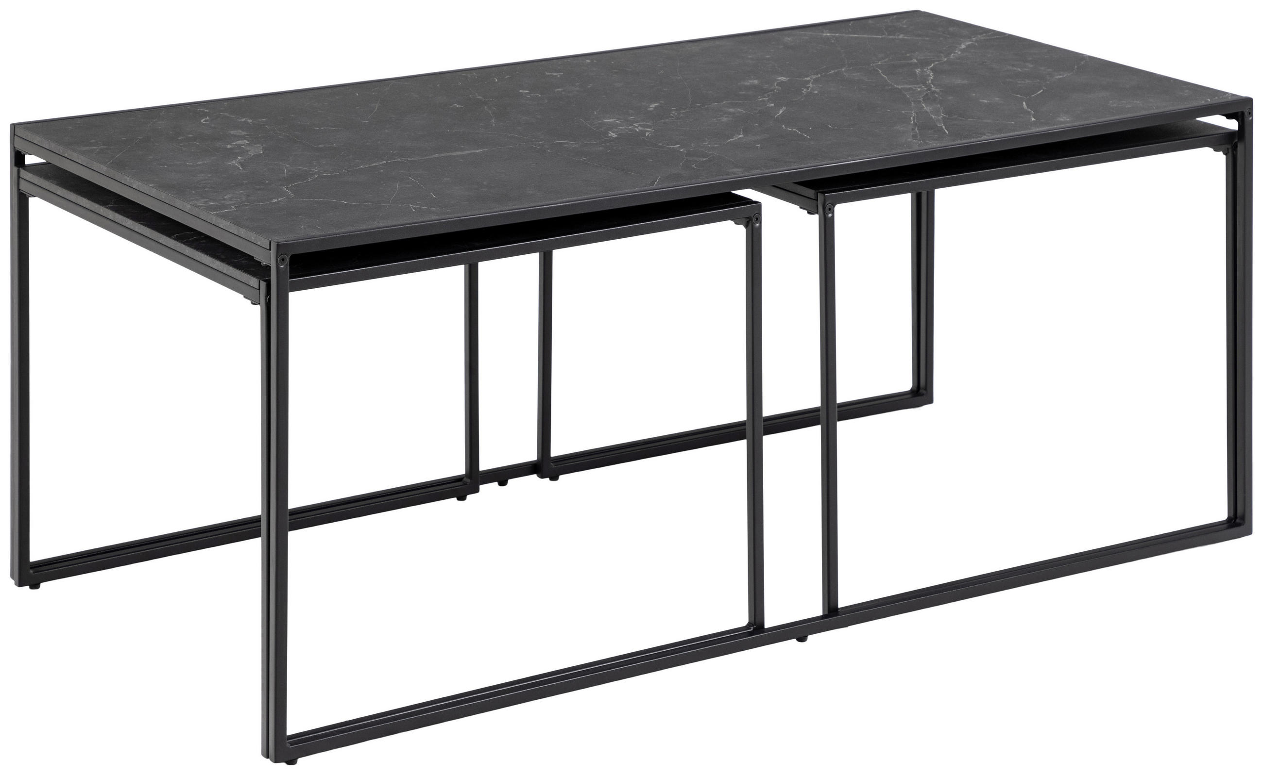 SOFFBORD SET i trämaterial 56-120/56-60/44-48 cm  - svart, Klassisk, metall/trämaterial (56-120/56-60/44-48cm) - MID.YOU