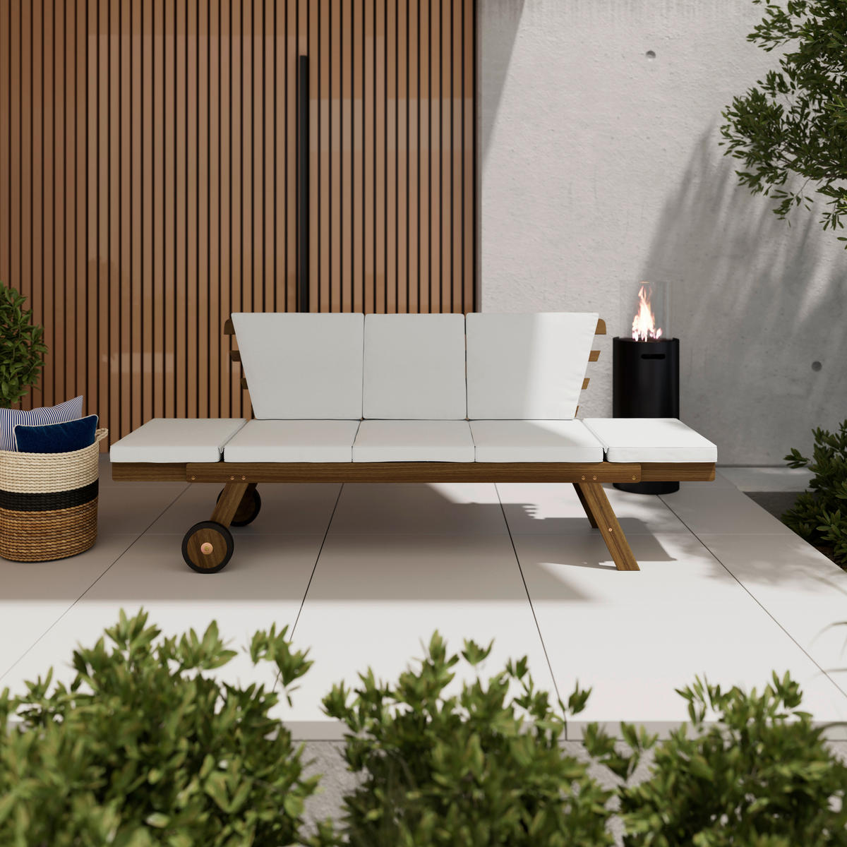 GARTENBANK 209/71/82 cm Akazie   - Beige/Akaziefarben, MODERN, Holz (209/71/82cm) - Ambia Garden