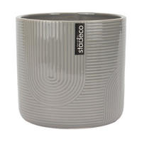 KVĚTINÁČ NA KVĚTINY keramika, 15/14/15 cm - šedá, Basics, keramika (15/14/15cm)