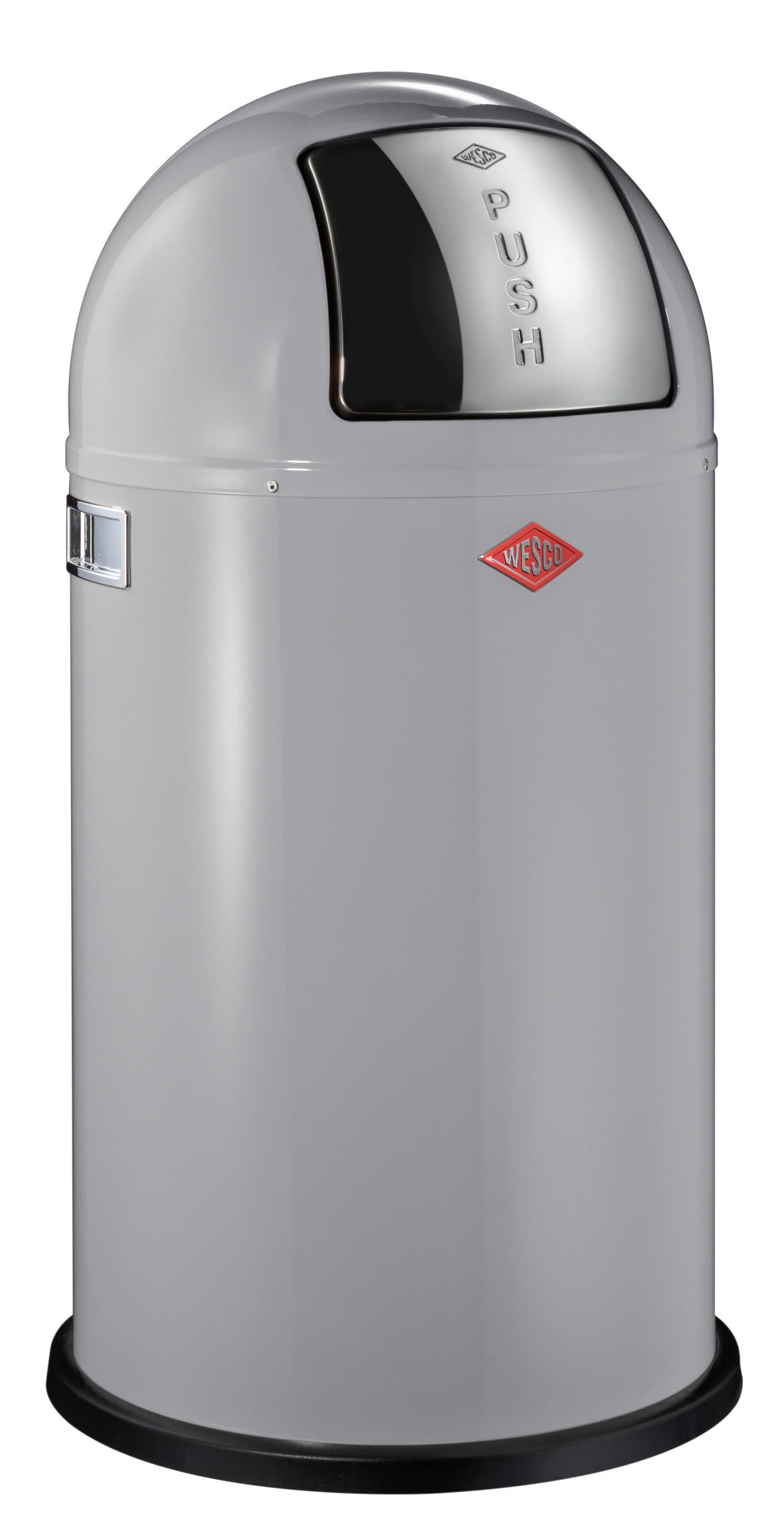 ABFALLSAMMLER PUSHBOY 50 L - Edelstahlfarben/Hellgrau, Basics, Kunststoff/Metall (40/75,5cm) - Wesco