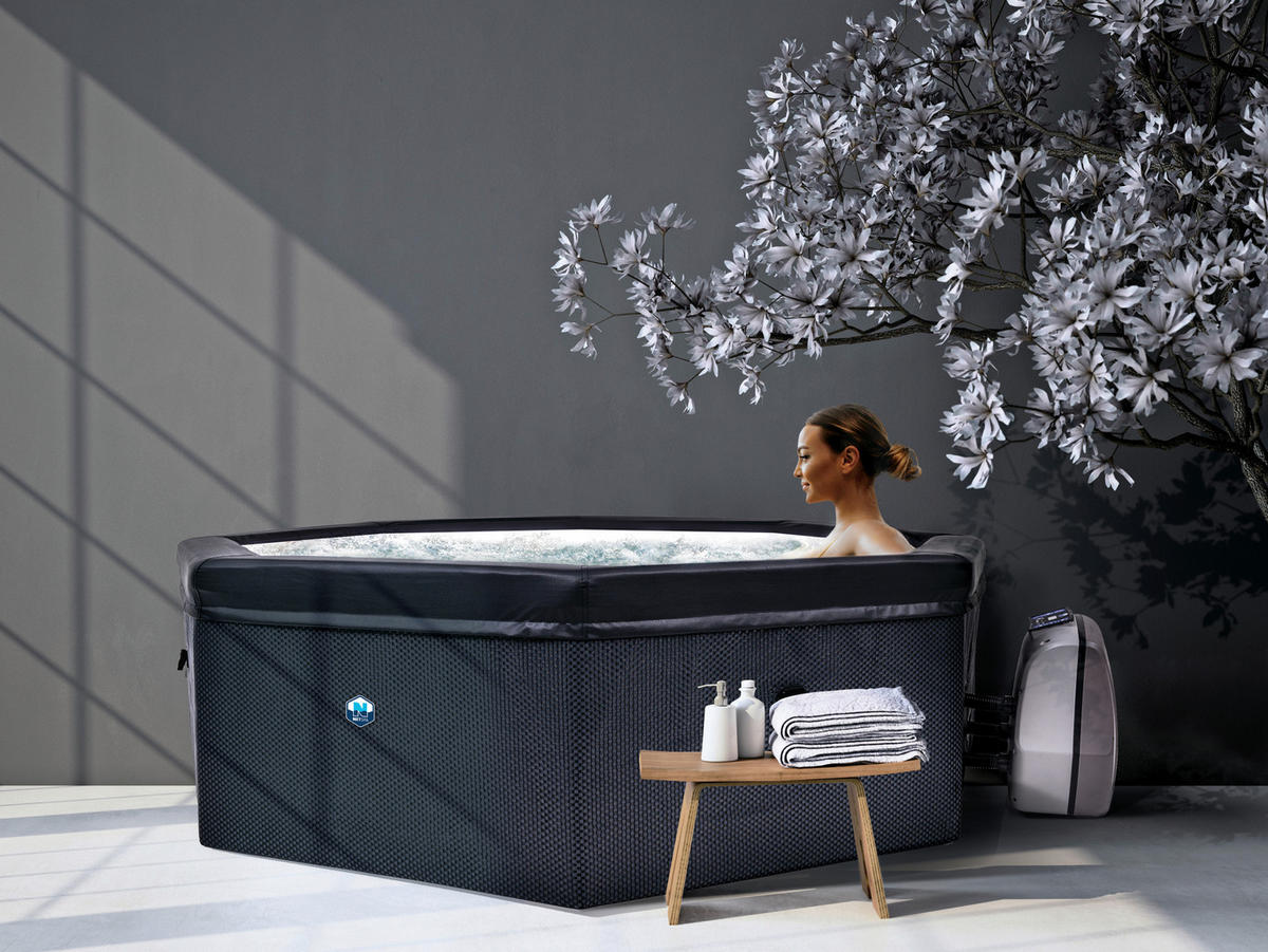 WHIRLPOOL NETSPA OCTOPUS  SP-OCT165B 193/73 cm  - Schwarz, Basics, Kunststoff/Metall (193/73cm)