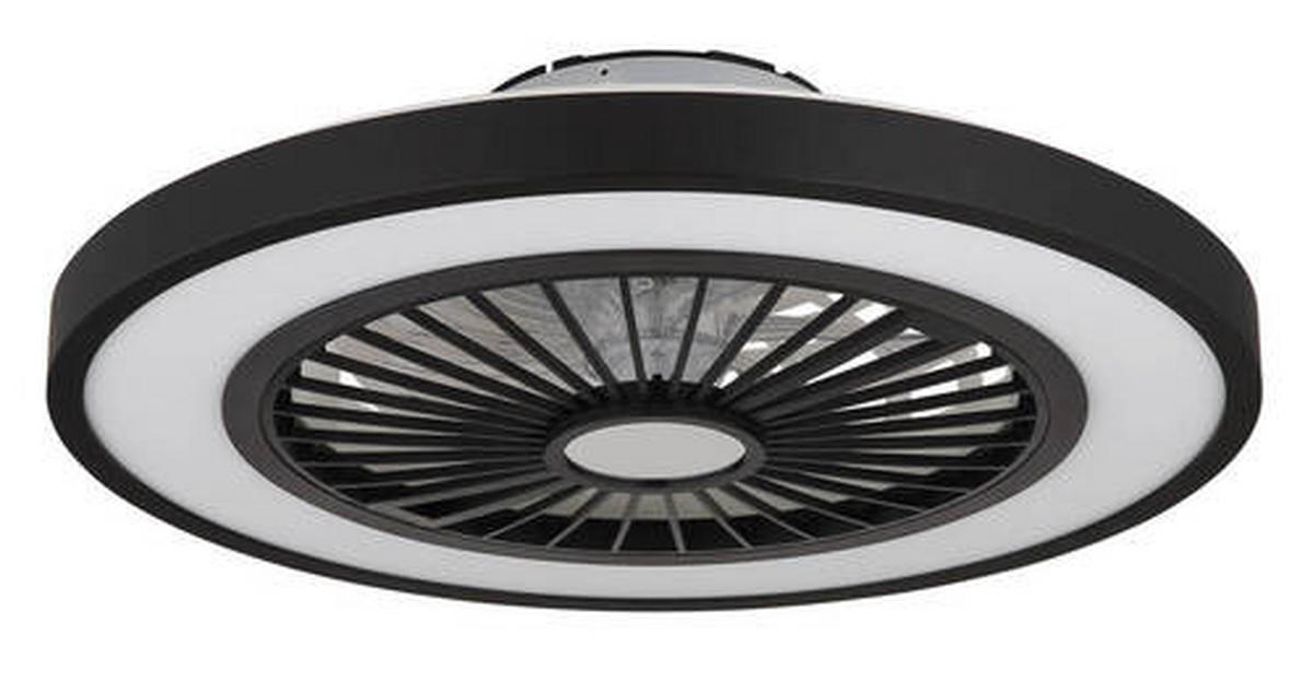 MENNYEZETI VENTILÁTOR - fekete/áttetsző, Konventionell, műanyag/fém (54/15,9cm) - Globo