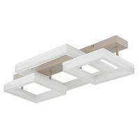 LED-DECKENLEUCHTE ZARA 66/33/12,3 cm   - Sandfarben/Transparent, Design, Kunststoff/Metall (66/33/12,3cm) - Globo