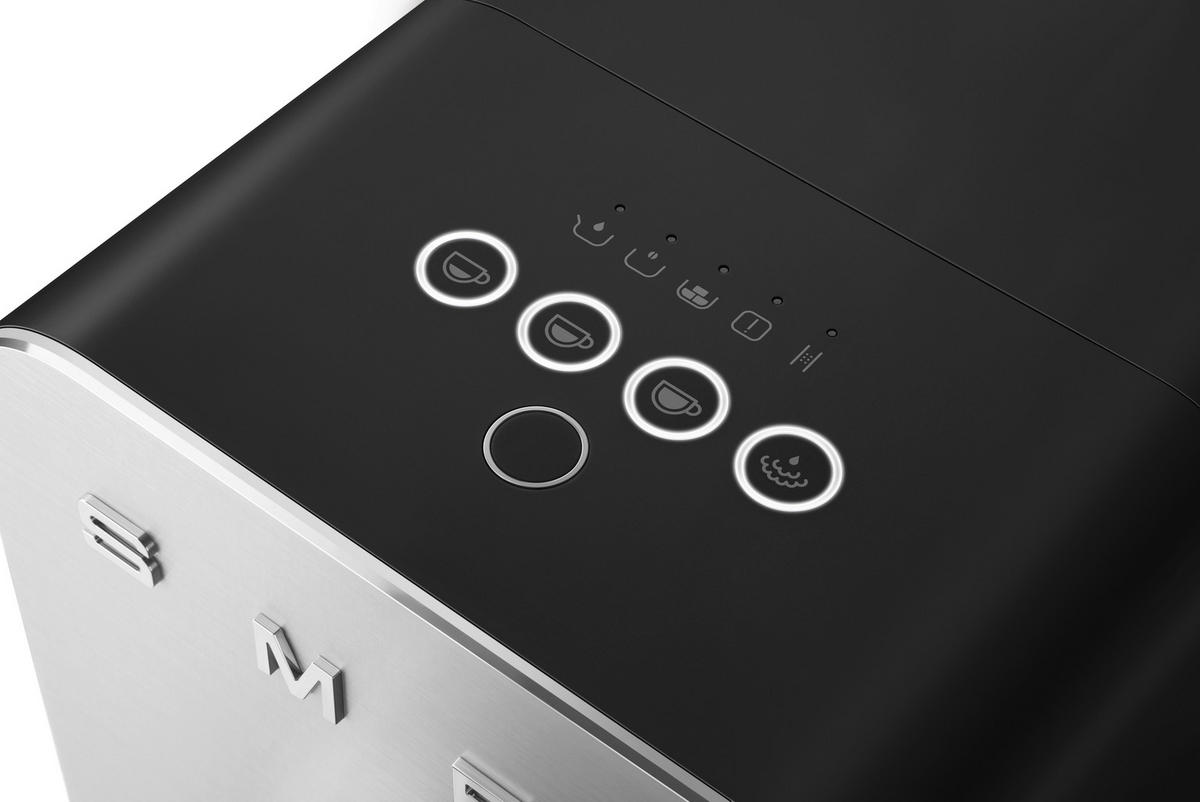 KAFFEEVOLLAUTOMAT 50'S STYLE  - Edelstahlfarben/Schwarz, Basics, Kunststoff/Metall (18/33,6/43,3cm) - SMEG