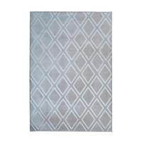 FLACHWEBETEPPICH 160/230 cm Monroe 300 Grau / Blau Blau, Grau  - Blau/Grau, KONVENTIONELL, Kunststoff/Textil (160/230cm)