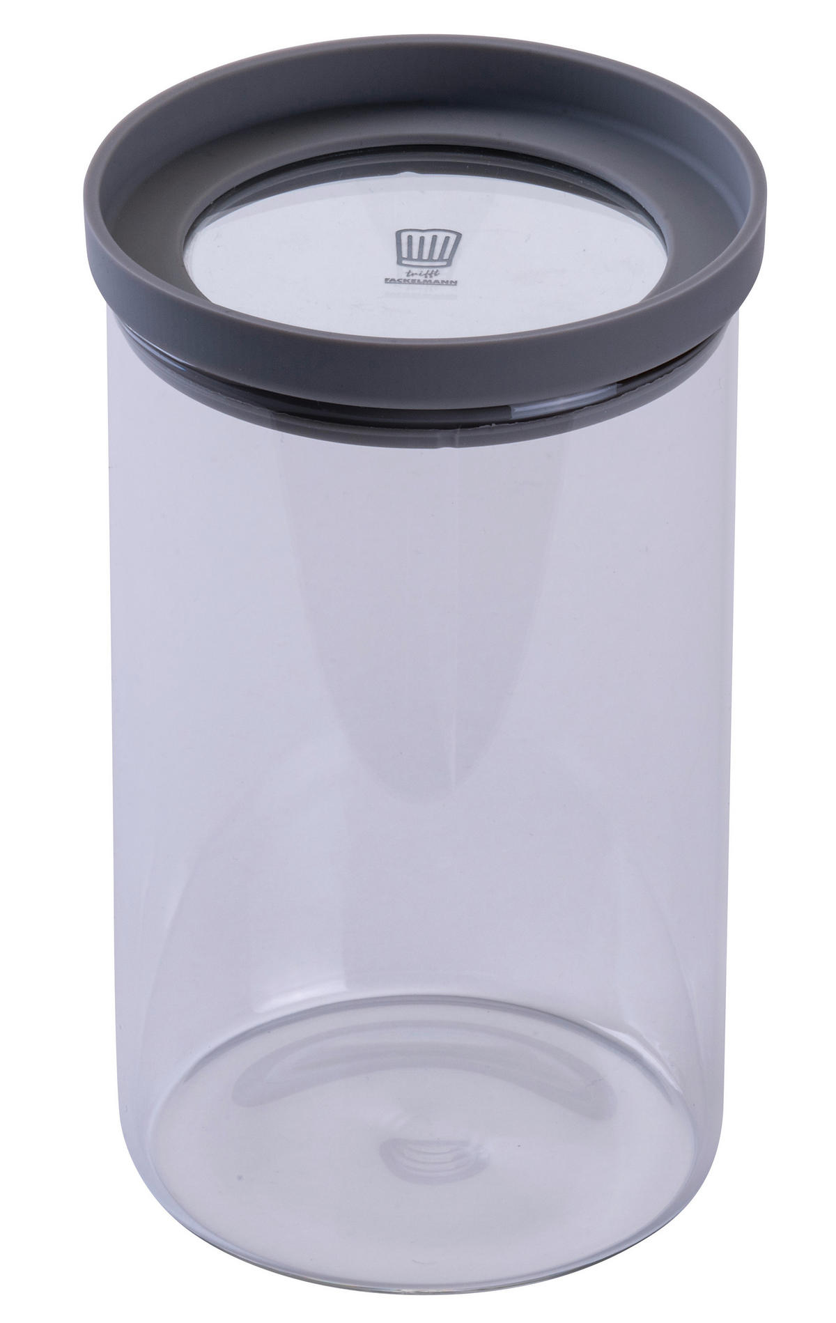 VORRATSDOSE Chefkoch 1 L  - Transparent/Hellgrau, Basics, Glas (1000ml) - Chefkoch+Fackelmann