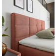 BOXSPRINGBETT 200/200 cm,  in Lachsfarben, Topper, Matratzen, H3 + H3 = fest  - Schwarz/Lachsfarben, Design, Kunststoff/Textil (200/200cm) - Dieter Knoll