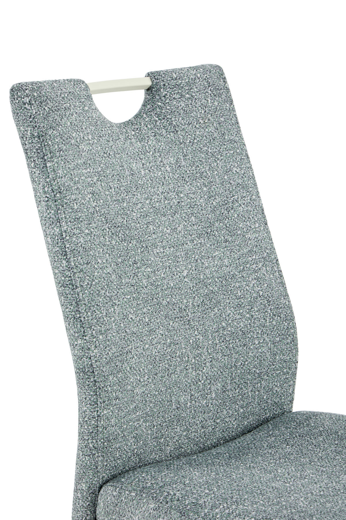 SCHWINGSTUHL-SET 4 Stück  in Stahl Webstoff, Mikrofaser  - Creme/Mintgrün, MODERN, Textil/Metall (45/98/59cm) - P & B