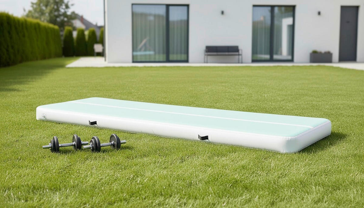 GYMNASTIKMATTE AIR MATTRESS  - Türkis/Weiß, KONVENTIONELL, Kunststoff (300/150/20cm)