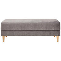 HOCKER Textil Grau  - Naturfarben/Grau, Modern, Holz/Textil (135/48/57cm) - Max Winzer