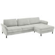 ECKSOFA  in Chenille, Flachgewebe Beige  316/175 cm  - Beige/Schwarz, Design, Textil/Metall (316/175cm) - Dieter Knoll