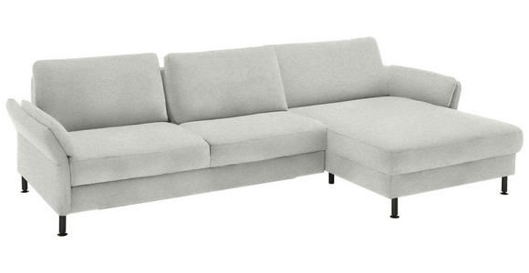 ECKSOFA  in Chenille, Flachgewebe Beige  316/175 cm  - Beige/Schwarz, Design, Textil/Metall (316/175cm) - Dieter Knoll