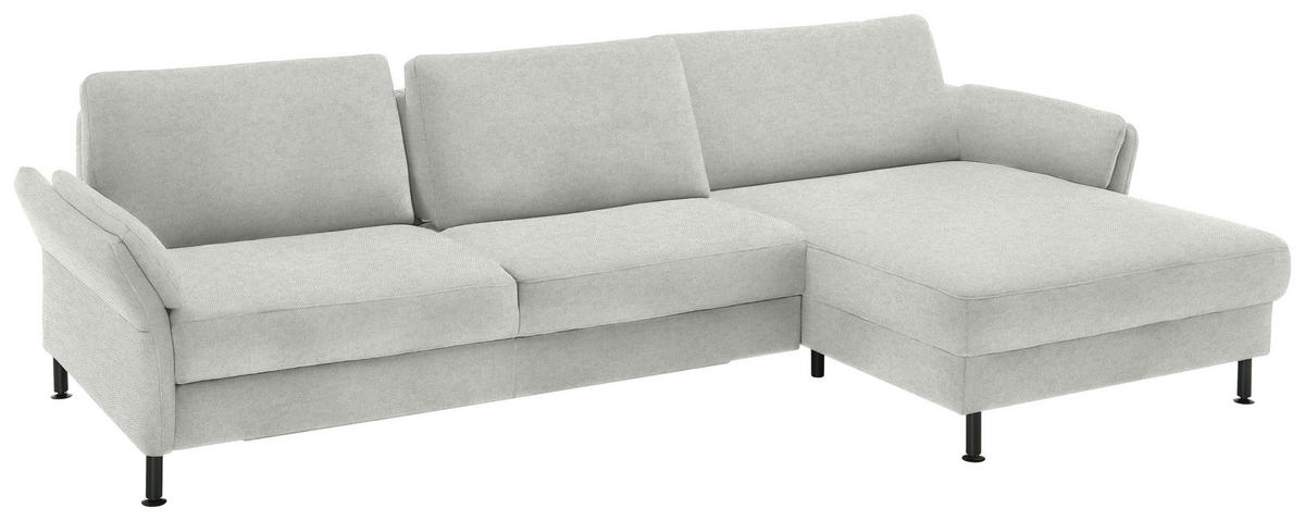 ECKSOFA  in Chenille, Flachgewebe Beige  316/175 cm  - Beige/Schwarz, Design, Textil/Metall (316/175cm) - Dieter Knoll