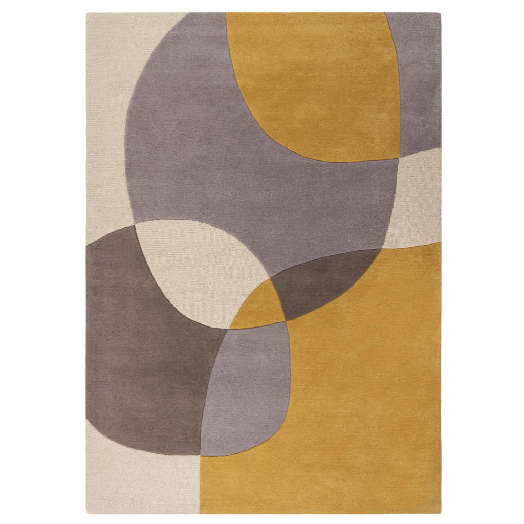 Flair Rugs VLNENÝ KOBEREC, 170/120 cm žltá