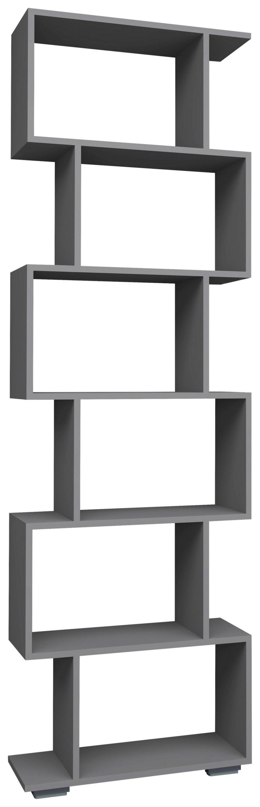 REGAL Anthrazit  - Anthrazit/Silberfarben, Design, Holzwerkstoff/Kunststoff (60/196/24cm) - MID.YOU